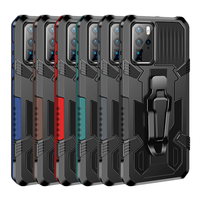 

High Protective TPU PC Armor Mobile Phone Cover For Huawei Y9A P Smart 2021 Y8P P30 Y7P P40 Lite E Nova 7i Case With Ring Holder