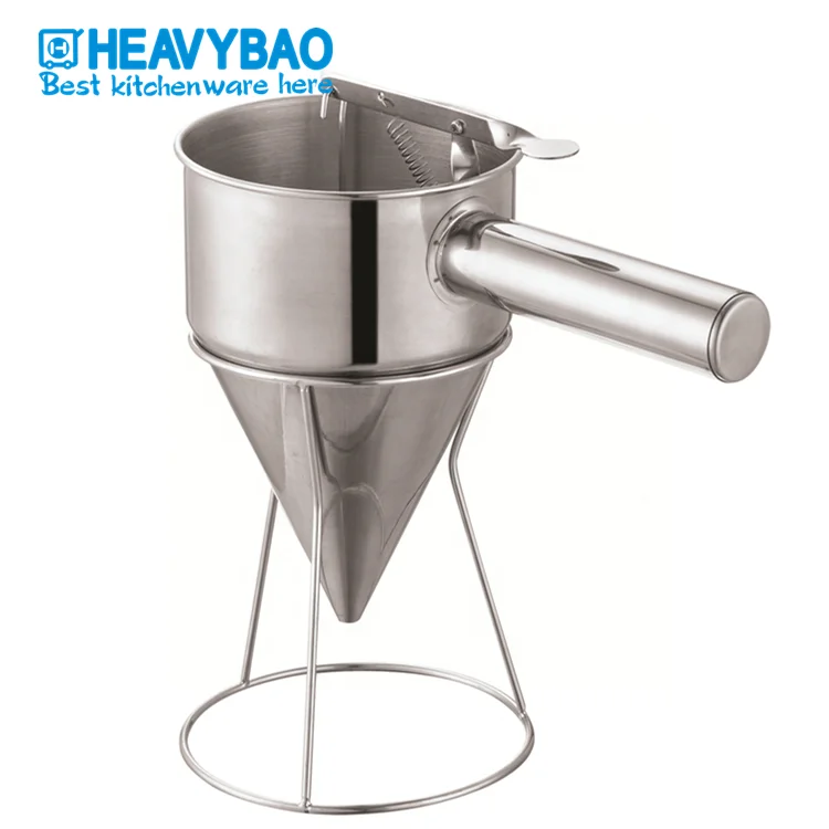 

Heavybao Kitchen Stainless Steel Oil Funnel With Staight Handle