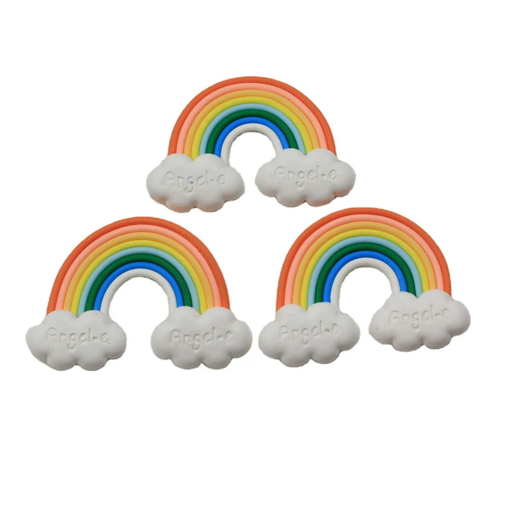 

Kawaii Soft Clay Rainbow Cabochons Handmade Resin Material DIY Hair Bow Micro Landschaft