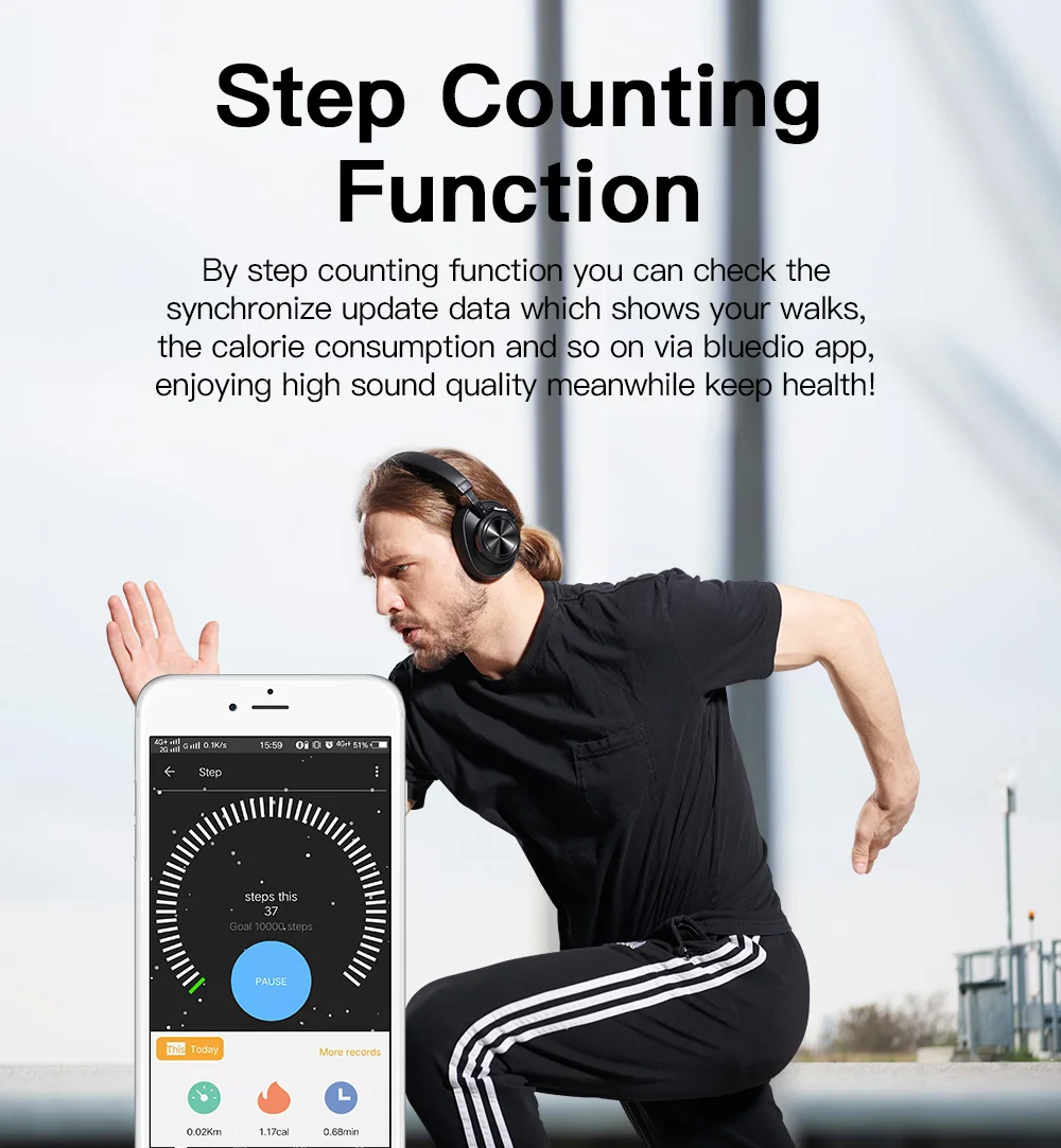 2020 NEW Liwei Bluedio New arrival T7+ Earphone China User Defined ANC Support SD Card Step Counting music headphone for PC - ANKUX.COM