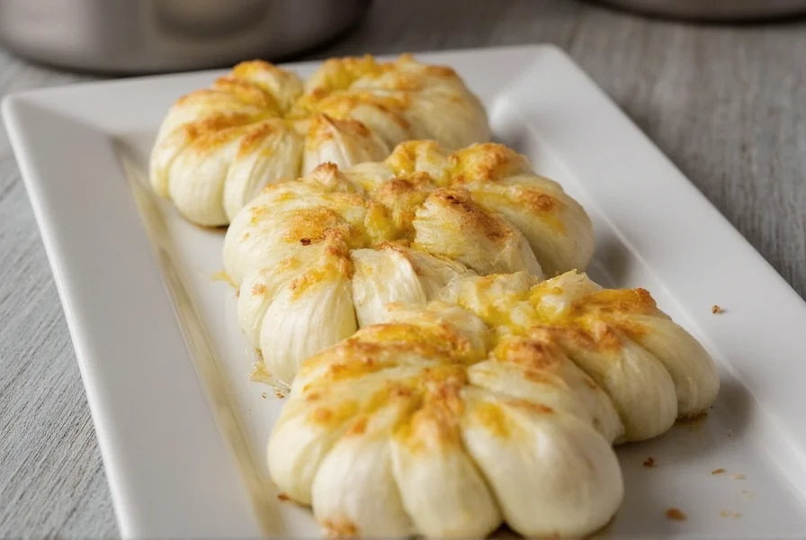 Single garlic clove wrapped in foil ready for baking