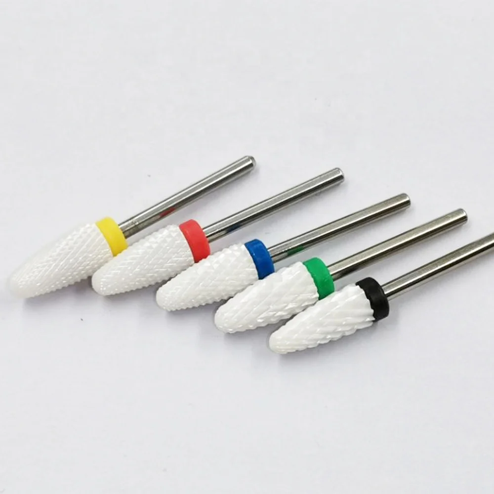 

nail care cone shape ceramic drill bit manicure machine, Red,blue,dark green,black,yellow