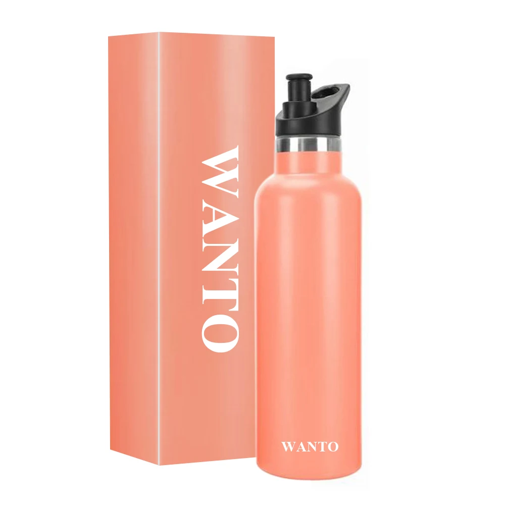 

24oz Custom Stainless Steel Insulated Wide Mouth Water Bottle, Customized