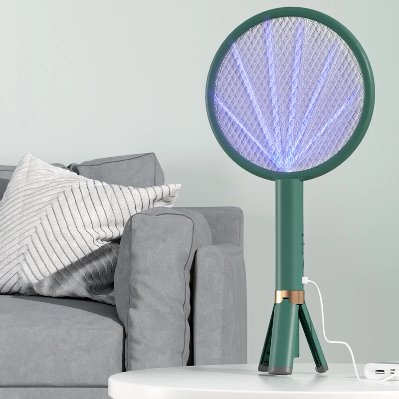 

2 in 1 Stand Design USB Mosquito Bat Fly Trape, Green white