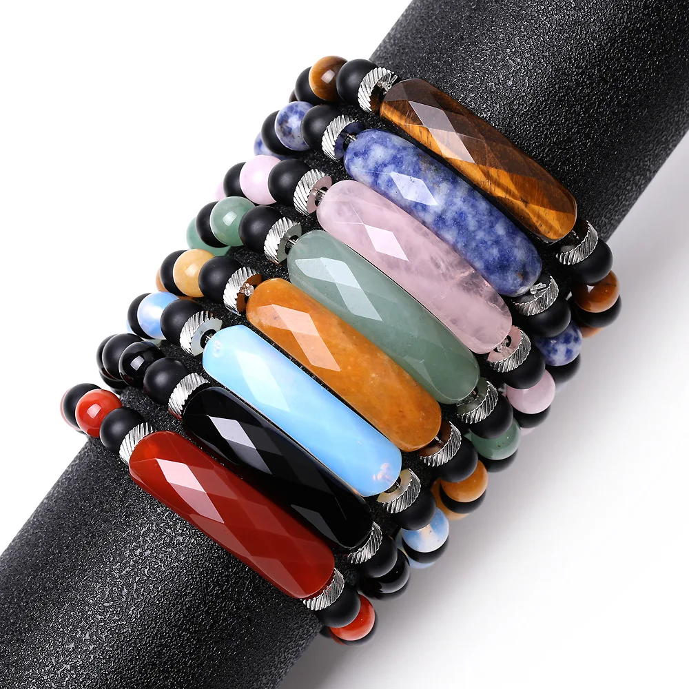 

New Arrive High Quality Charm Gem Real Tiger Eyes Agate Quartz Jade Aventurine Woman Natural Stone Beads Bracelet Jewelry, As pictures