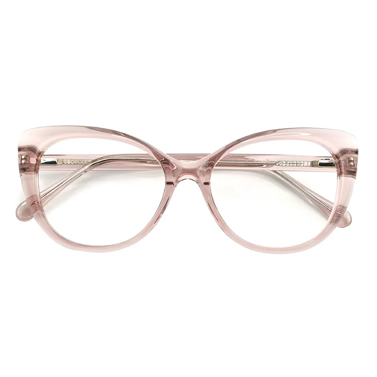 

New Fashion Acetate Cat Eye Black Brown Customized Optical Reading Eyeglasses Frame for Women, 3 colors