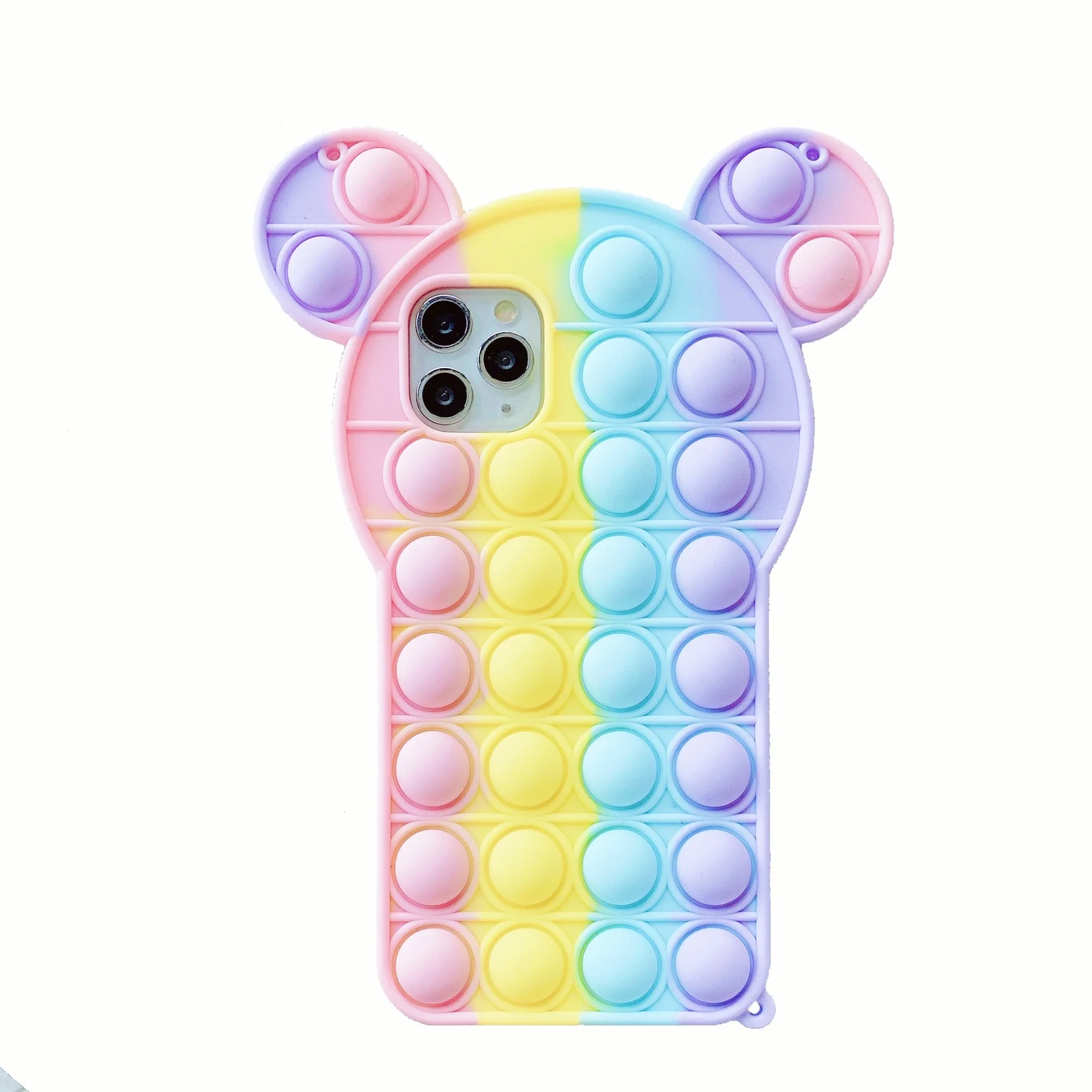 

Factory Wholesale Silicone Stress Reliever Kids Push Bubble For iphone Pop It Fidget Sensory Toys
