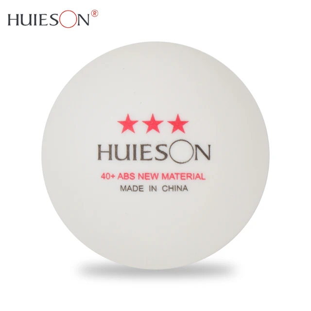 

New Materials ABS 3 Star Custom Logo Printing Ping Pong Table Tennis Ball Table tennis factory Official HUIESON, Orange/white