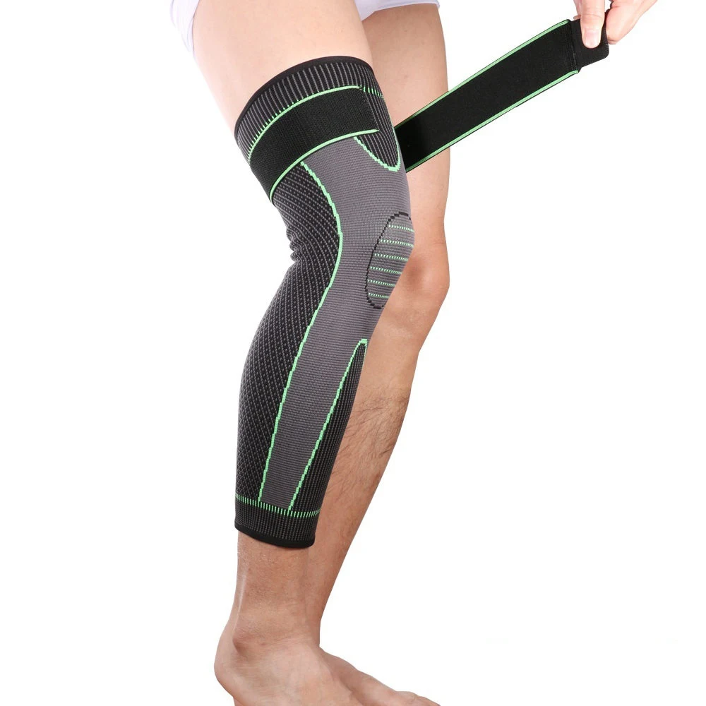 

Fitness Running Knee Brace Basketball Kneepads Leg Sleeves Compression Elastic Nylon Sports Knee Support for Men Women, Black/green/customized color