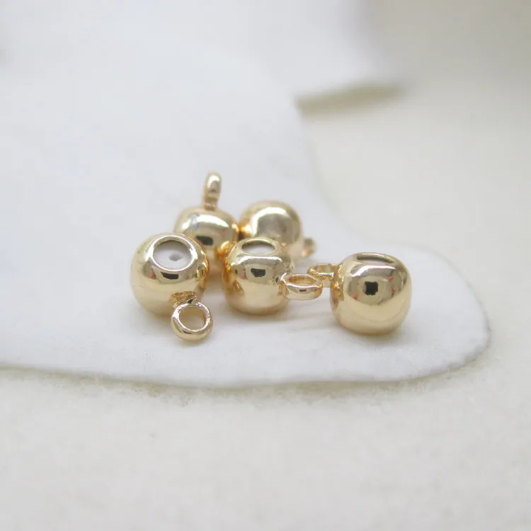 

Wholesale 24k gold plated silica gel spacer beads conector for bracelet necklace jewelry