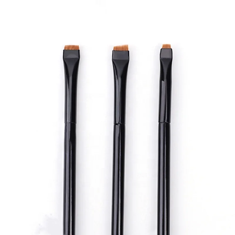 

Professional Flat Thin Eyeliner Brush Firm Angled Eye Brow Brush with Kolinsky Hair, Customized color