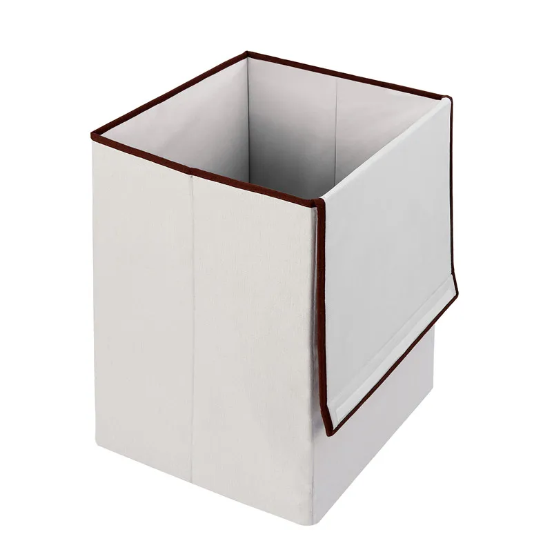 

eco-friendly laundry basket for storage with lid stackable folding hamper, Beige