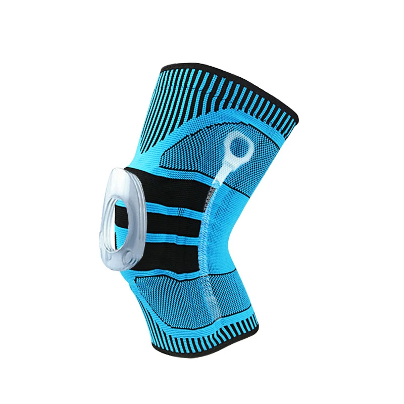 

new best seller Nylon Silicone senior custom logo sports support compression volleyball knee pads, Blue