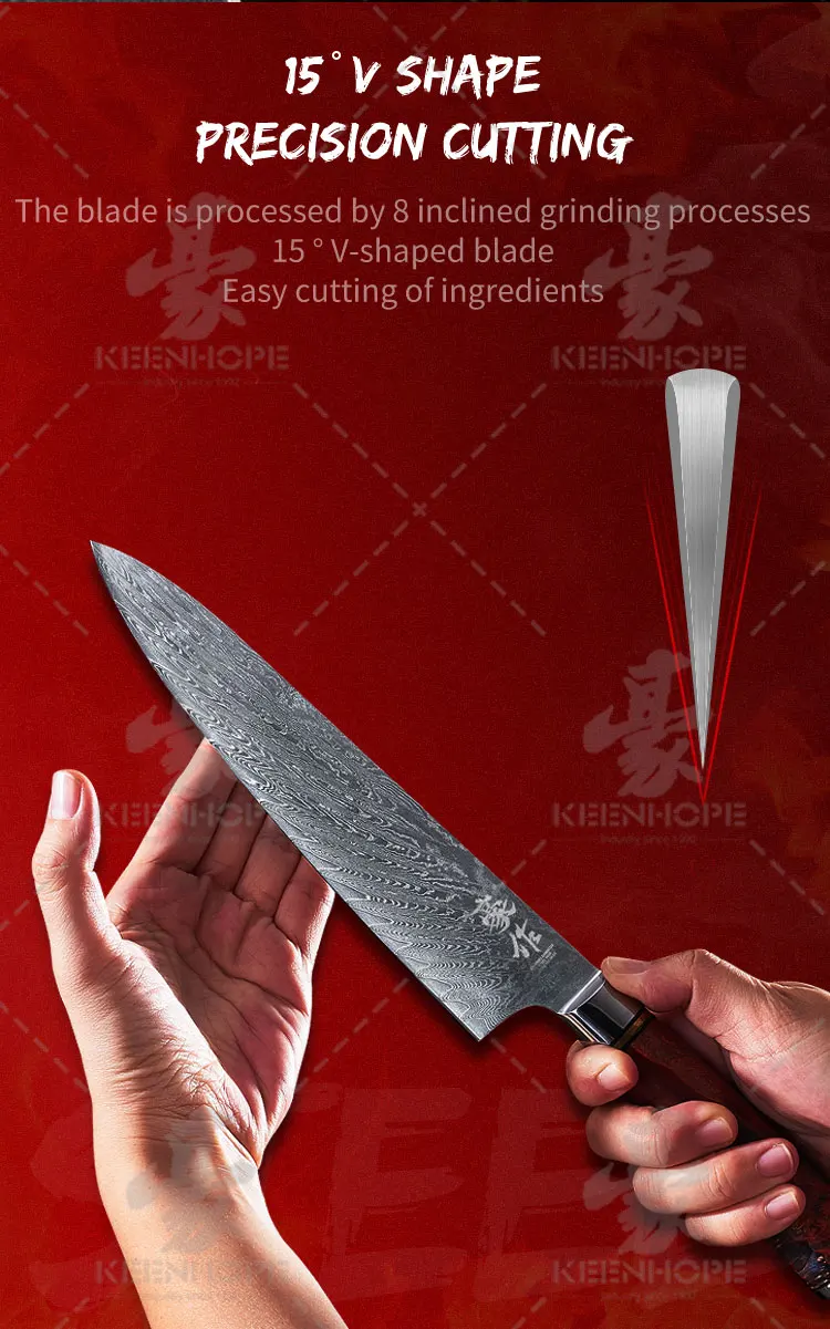 Top Quality Damascus Knife 8 Inch Gyuto Knife 67 Layers Damascus Steel