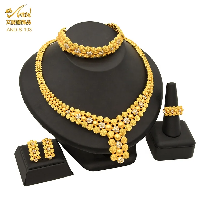 

Women Indian Jewelry Wedding Big Necklace Erhiopian Jewelry 24 K Gold Afgani Jewellery Jewelery Sets