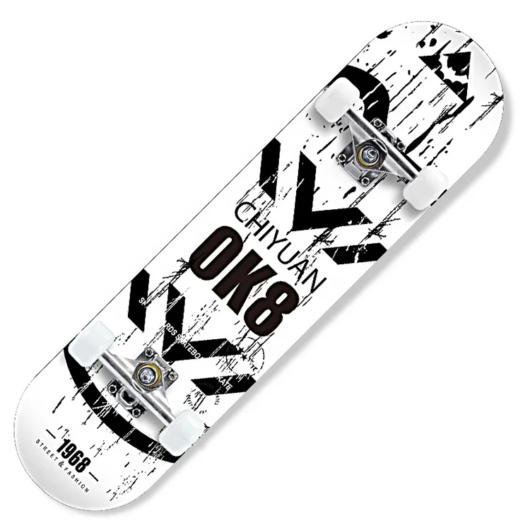 

Fast packaging and shipping children audlts double upright four wheel deck board longboard outdoor sports 80*20cm skateboard, Customized color
