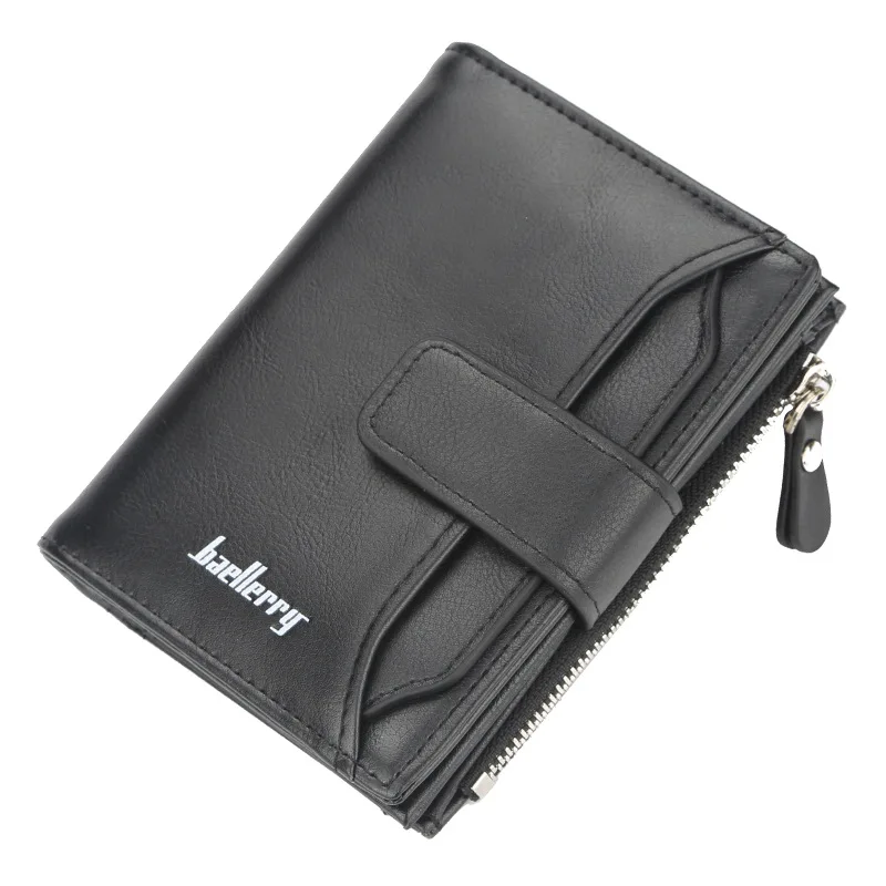 

Baellerry New Arrival Multifunctional Men Short PU Card Holder Wallet