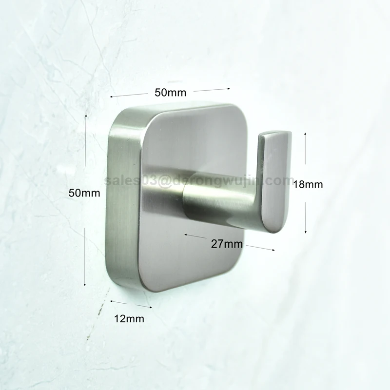 nickel brushed robe hook