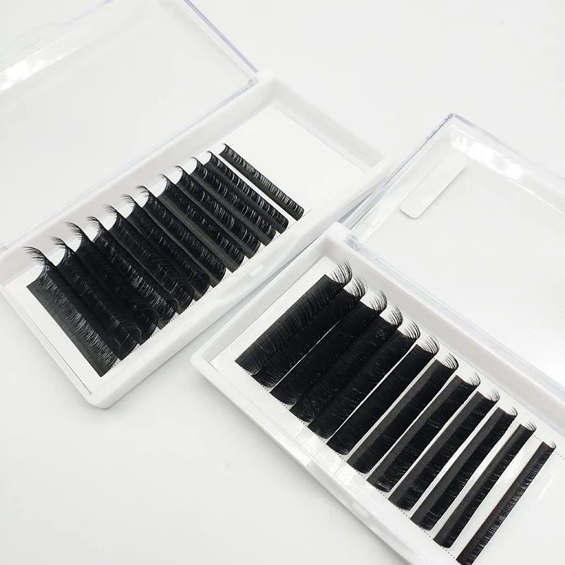 

Wholesale Private Label Handmade Korea Eye Extension Easy Fan Volume Classic Matte Black Eyelash Extension