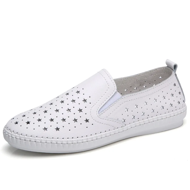 

sh11498a Latest 2021 summer women casual shoes design hollow out white shoes for women