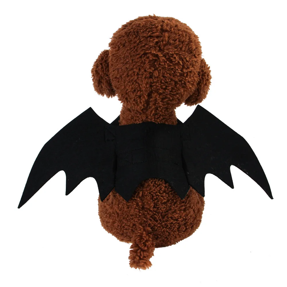 

Manufacturer wholesale nylon PVC breathable Halloween clothes dog angel wing harness, Black