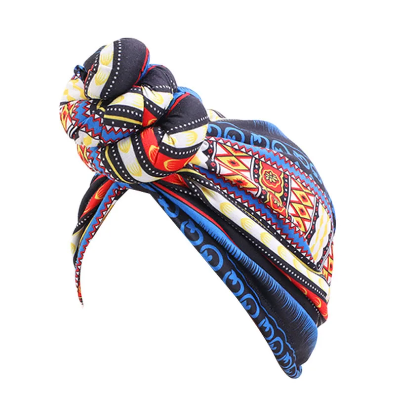 

Fashion african head tie turban bandana cap headscarf headwrap flower turban wholesale hair accessory women