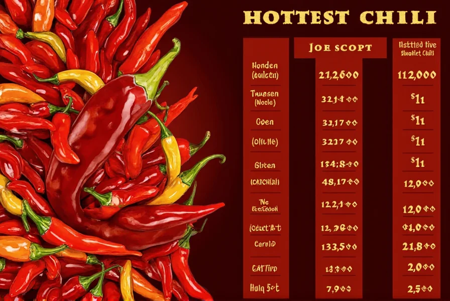 Current Hottest Chili Chart: Pepper Heat Levels & Scoville Scale