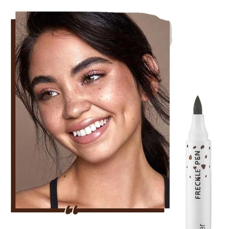 

Soft Brown Long Lasting Waterproof Dot Spot Pen Create Most Effortless Sunkissed Face Makeup Natural Freckle Pen, As picture shown