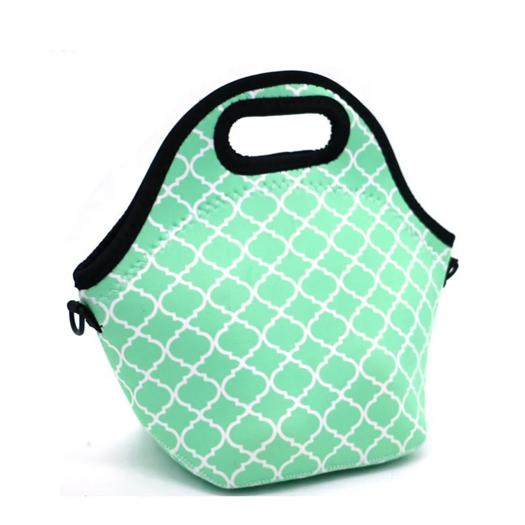 

Wholesale Price Reusable neoprene lunch Tote bag sublimation neoprene lunch bag box For Women, Customized color