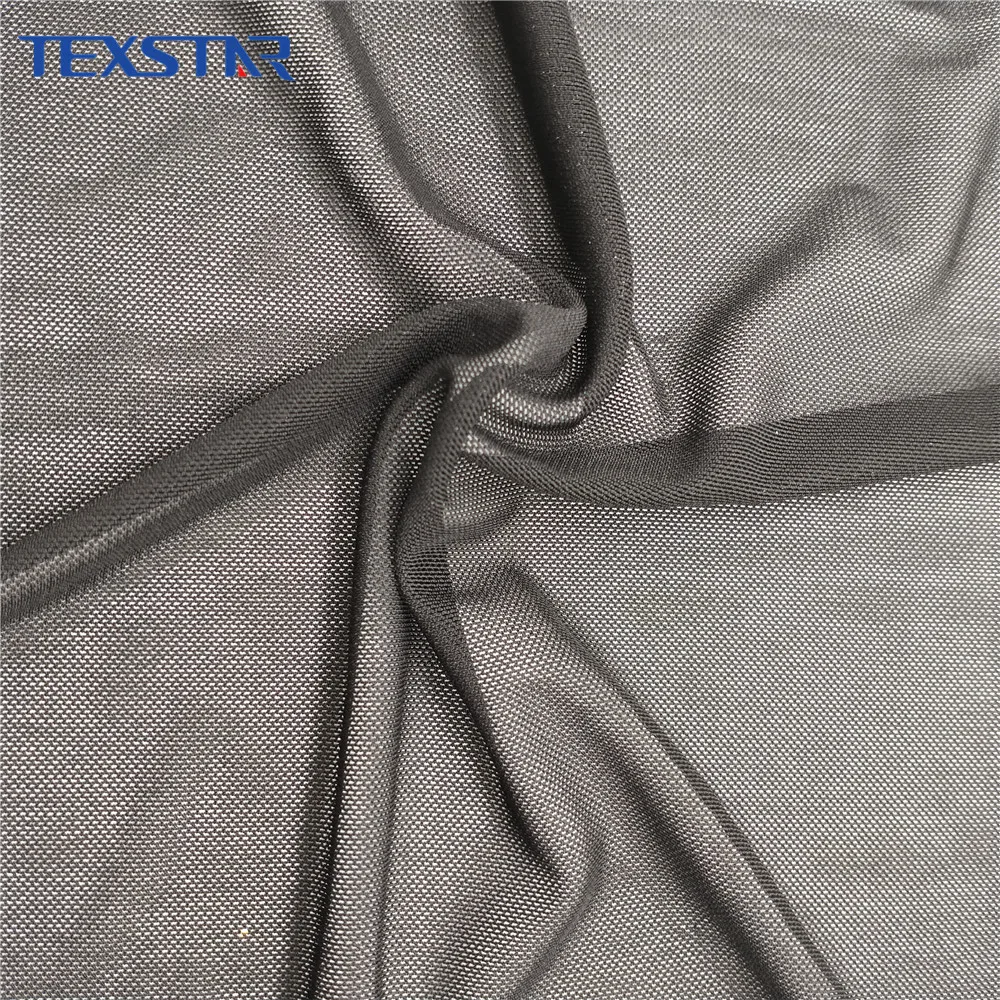 Nylon Spandex Power Mesh Fabric 4 Way Stretch Mesh Fabric For Lining