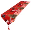 Restaurant Export Table Runner Navidad Nordic Custom Red Table Runner Luxury Christmas Tablecloth Table Runner With Tassel