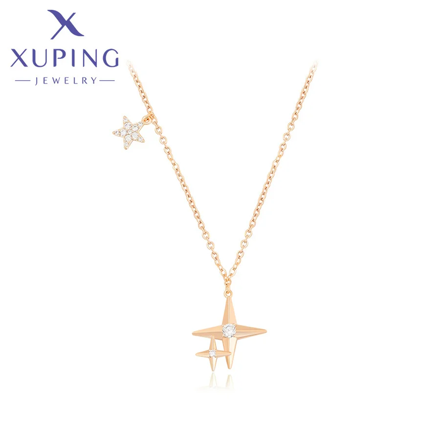 

A00895746 xuping jewelry personality simple 18K gold Women necklace