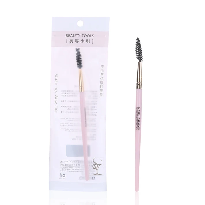 

OEM custom eyebrow brush wholesale cosmetic eye brow brush for makeup, Pink/purple or customized