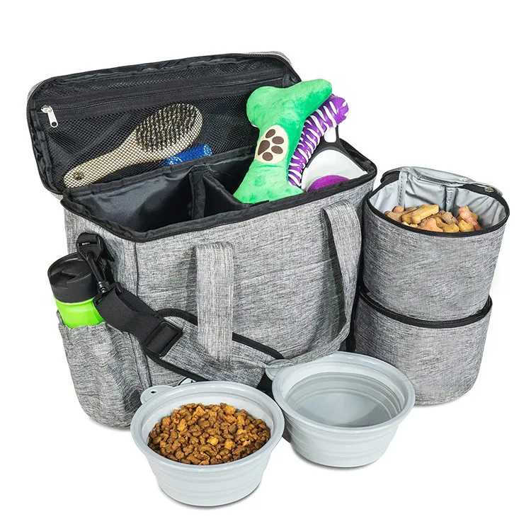 Osgoodway Wholesale Manufacturer Weekend Dog Travel Bag Tote Organizer Bag for Pets Travel Food Bag