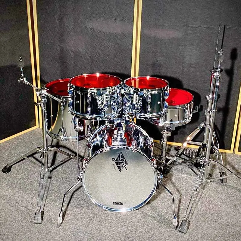 

Best quality new model mirror series 5 pieces metal drum set for professional drumer live show