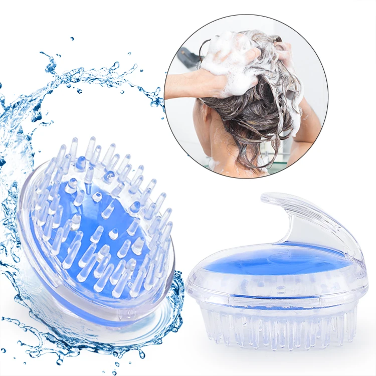 

Wholesale Silicone Brush Head Massage Hair Washing Bath Body Silicon Scrubber Comb Scalp Massager Shampoo Brush, Customized color