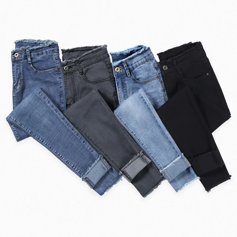 

Women's nine-minute wide-leg straight leg jeans for spring 2020