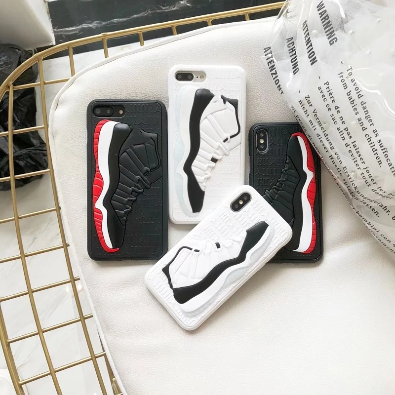 

3D NBA Air Dunk Jordan Sports Basketball Shoes Soft Phone Cases For iphone 6 6S 7 8 Plus X XS XR MAX 10 Back Case