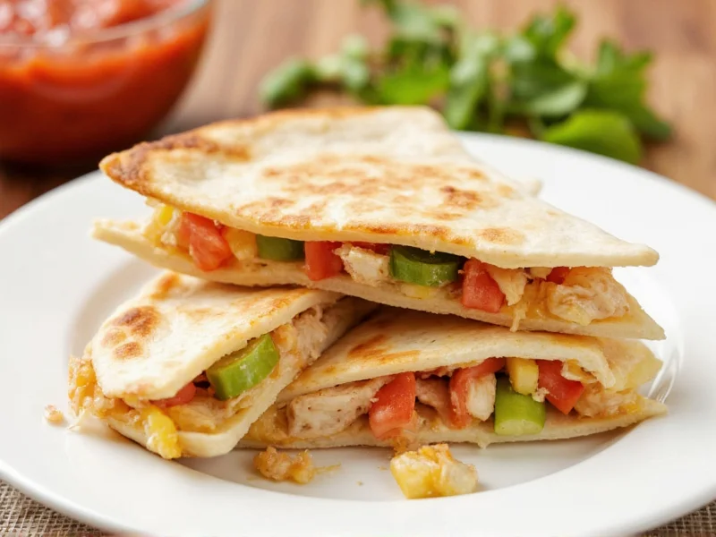 homemade chicken quesadilla
