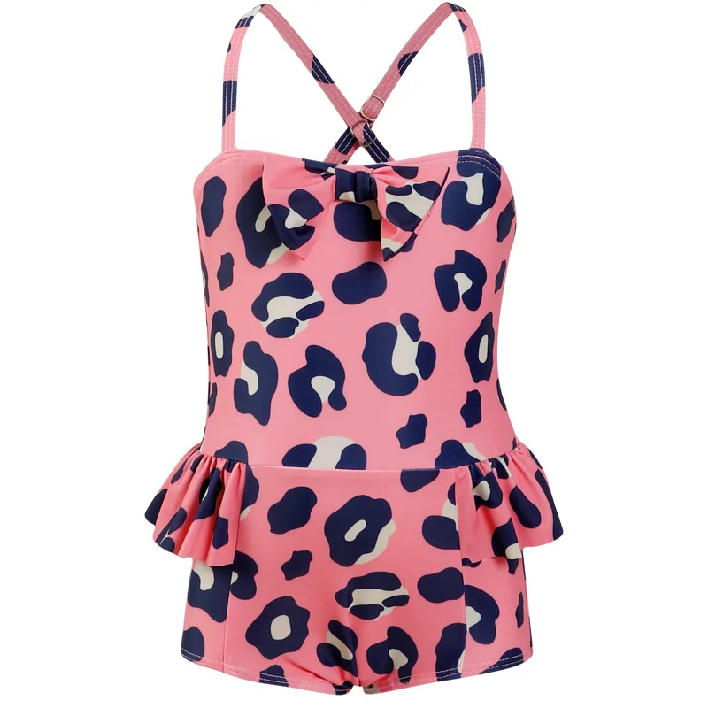 

custom cheetah print ruffles baby toddler one piece swimsuit cute mommy and me swimwear, Custom color