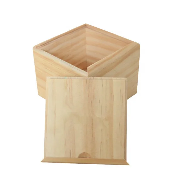

Luxury Natural Packaging Pine Wood Box Custom Logo Wooden Watch Box With Pillow, Natural wood color