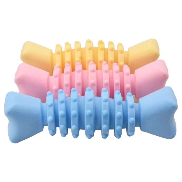 

Pet toys wholesale Safe and non-toxic TPR foam fish bone candy shape dog toy molar rod chewing dog toy with fragrance