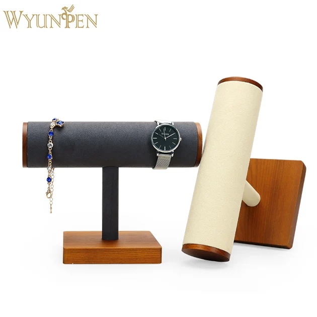 

Customized solid wood display stand set jewelry counter display stand