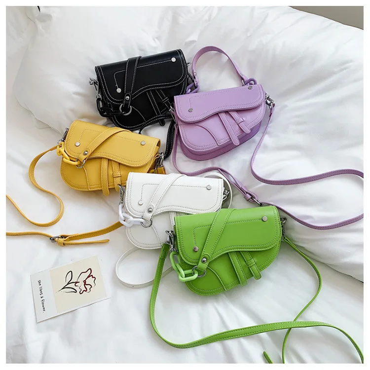 

luxury new arrivals korean style custom chest bag thick chain quilted handbags crossbody bag women, 5 colors