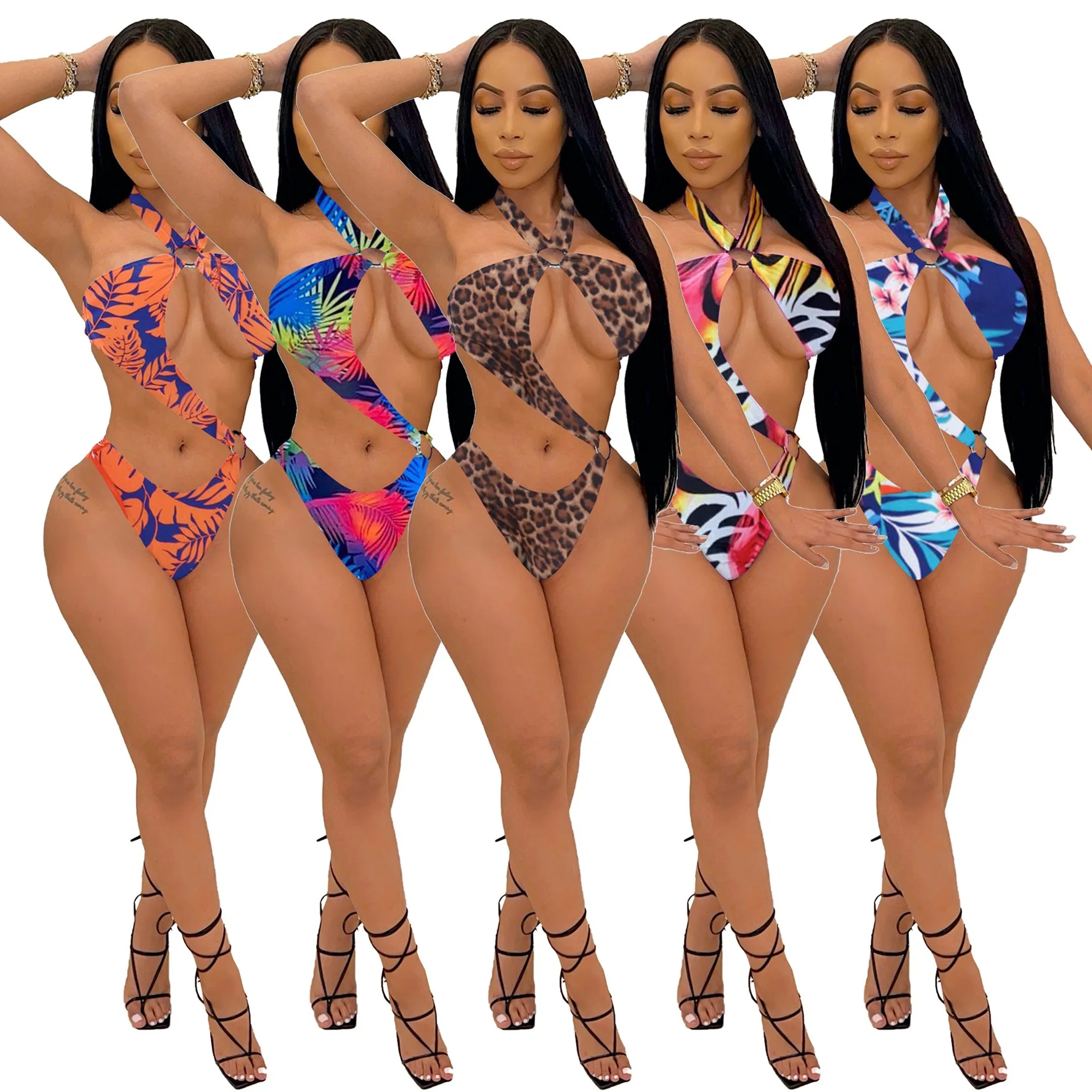 

Designer Luxury Printed Swimwear One Piece Swimsuit Sexy Womens Floral Bikini 2022, Pitures
