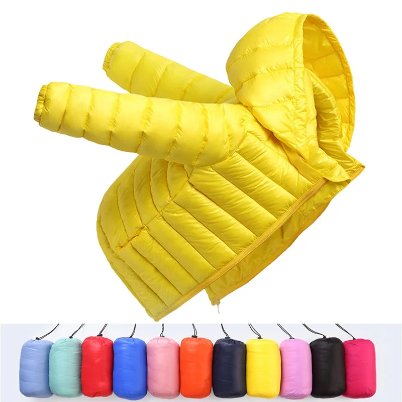 

Baby Girls Boys Parka Light Kids Jacket Hood 90% Duck Down Coat