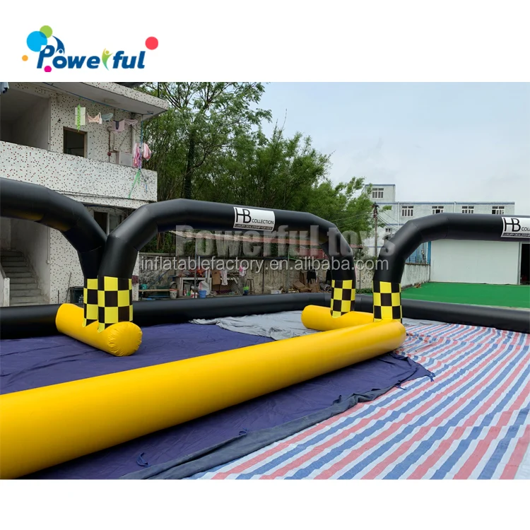 Sport Event Rental Inflatable Karting Track Rolling Ball Race Track