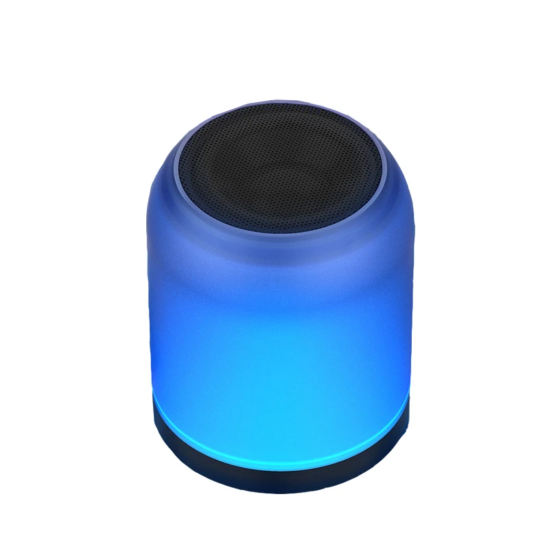 

Wholesale mini portable LED color changing atmosphere light wired and wireless subwoofer speaker