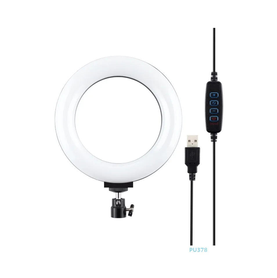 

Amazon Hot Selling 6 Inch Desk Beauty Selfie Ring Light Tiktok 6.2" LED Ring Light with Tripod Ball Head