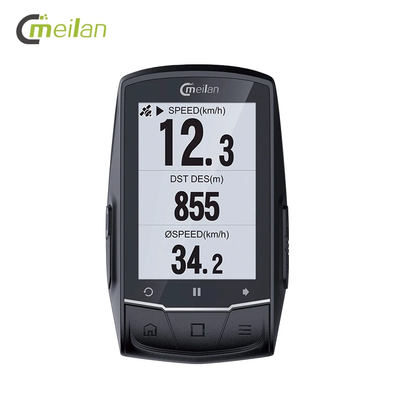 

MEILAN M1 GPS Navigation Bike Computer BLE speedometer ANT+ Cadence Heart Rate Monitor Bicycle computer